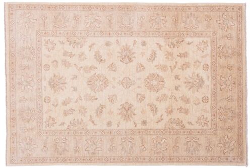 Afghan Chobi Ziegler 175x120 Handgeknüpft Teppich 120x180 Beige Orientalisch Kurzflor