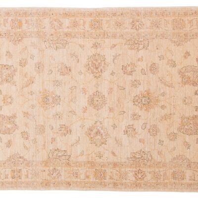 Afghan Chobi Ziegler 183x120 hand-knotted carpet 120x180 beige, oriental, short pile