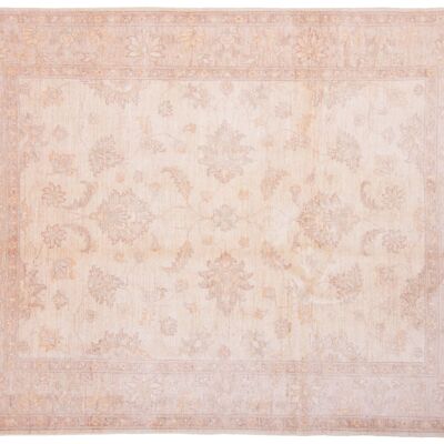 Afghan Chobi Ziegler 204x157 hand-knotted carpet 160x200 beige, oriental, short pile