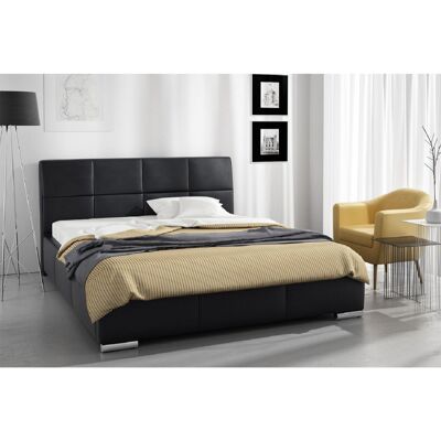 Simplier Bed Small Double Plush Velvet Black