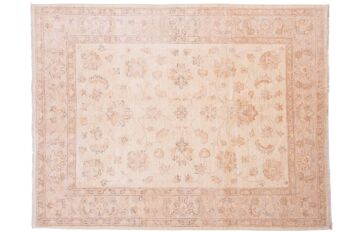 Tapis Afghan Chobi Ziegler 198x152 noué main 150x200 beige, oriental, poils courts 1