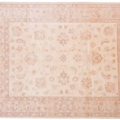 Afghan Chobi Ziegler 198x152 alfombra anudada a mano 150x200 beige, oriental, pelo corto