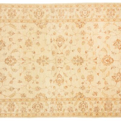 Afghan Chobi Ziegler 294x195 Handgeknüpft Teppich 200x290 Beige Orientalisch Kurzflor