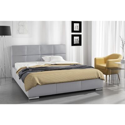 Simplier Bed Single Plush Velvet Silver