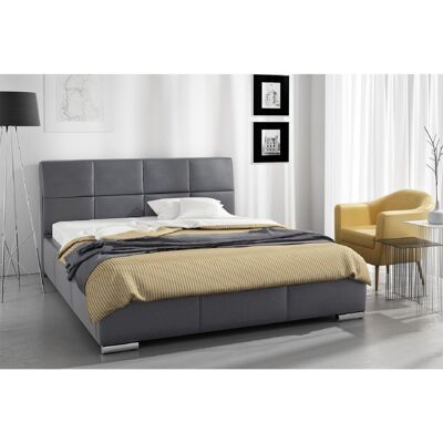 Simplier Bed Single Plush Velvet Grey