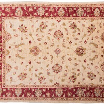 Afghan Chobi Ziegler 201x153 hand-knotted carpet 150x200 red oriental, short pile