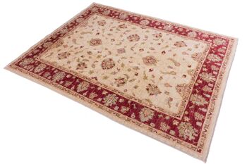 Tapis Afghan Chobi Ziegler 201x153 noué main 150x200 rouge oriental, poils courts 3