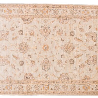 Afghan Chobi Ziegler 180x118 hand-knotted carpet 120x180 beige, oriental, short pile