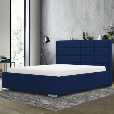Tuanso Bed Super King Plush Velvet Blue