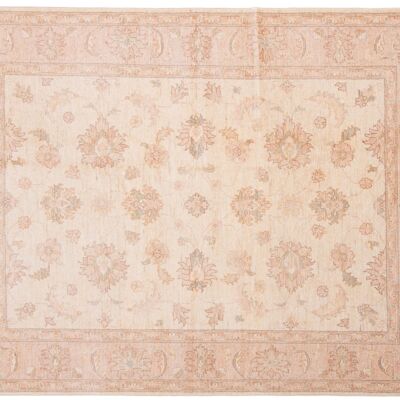 Afghan Chobi Ziegler 205x153 tappeto annodato a mano 150x210 beige, orientale, pelo corto