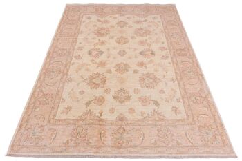 Tapis Afghan Chobi Ziegler 205x153 noué main 150x210 beige, oriental, poils courts 2