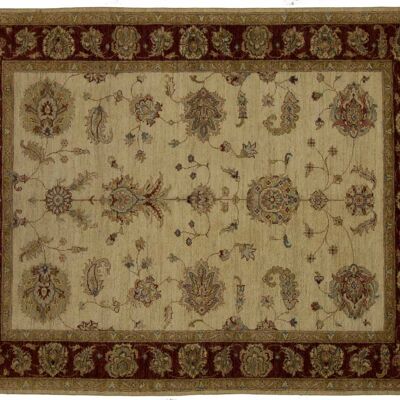 Afghan Chobi Ziegler 196x155 hand-knotted carpet 160x200 beige, oriental, short pile