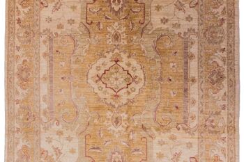 Tapis Afghan Chobi Ziegler 204x154 noué main 150x200 beige, oriental, poils courts 5