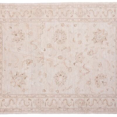 Afghan Chobi Ziegler 196x140 hand-knotted carpet 140x200 gray, oriental, short pile