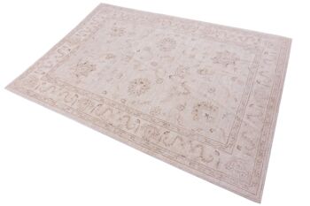 Tapis Afghan Chobi Ziegler 196x140 noué main 140x200 gris, oriental, poils courts 4