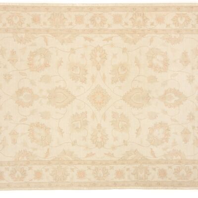 Afghan Chobi Ziegler 302x200 Handgeknüpft Teppich 200x300 Beige Orientalisch Kurzflor