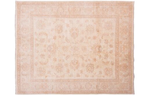 Afghan Chobi Ziegler 194x158 Handgeknüpft Teppich 160x190 Beige Orientalisch Kurzflor