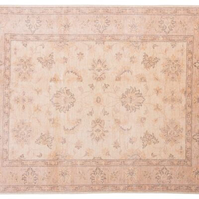 Afghan Chobi Ziegler 198x153 hand-knotted carpet 150x200 beige, oriental, short pile