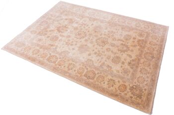 Tapis Afghan Chobi Ziegler 194x145 noué main 150x190 beige, oriental, poils courts 4