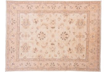 Tapis Afghan Chobi Ziegler 203x152 noué main 150x200 beige, oriental, poils courts 1