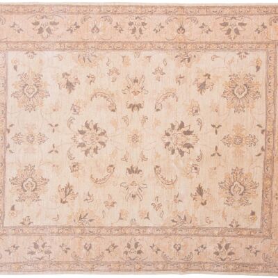 Afghan Chobi Ziegler 203x152 Handgeknüpft Teppich 150x200 Beige Orientalisch Kurzflor