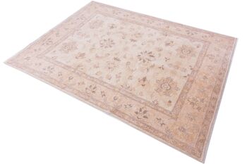 Tapis Afghan Chobi Ziegler 203x152 noué main 150x200 beige, oriental, poils courts 4