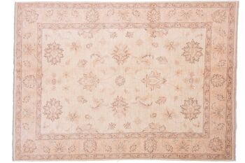 Tapis Afghan Chobi Ziegler 208x150 noué main 150x210 beige, oriental, poils courts 1