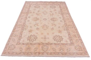 Tapis Afghan Chobi Ziegler 208x150 noué main 150x210 beige, oriental, poils courts 2