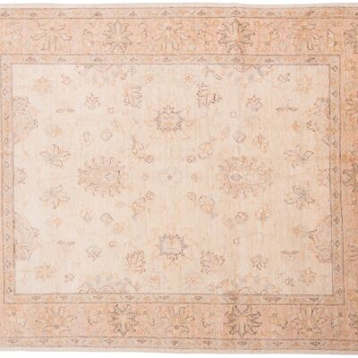 Afghan Chobi Ziegler 202x155 Handgeknüpft Teppich 160x200 Beige Orientalisch Kurzflor