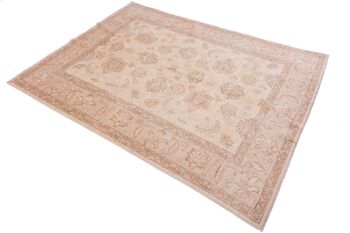 Tapis Afghan Chobi Ziegler 203x145 noué main 150x200 beige, oriental, poils courts 3