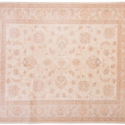 Afghan Chobi Ziegler 196x153 tappeto annodato a mano 150x200 beige, orientale, pelo corto