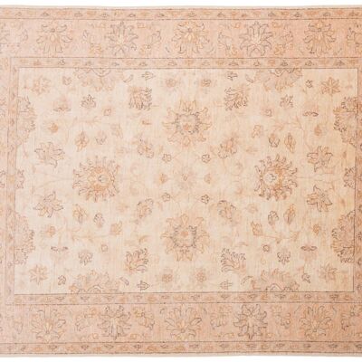 Afghan Chobi Ziegler 203x154 tappeto annodato a mano 150x200 beige, orientale, pelo corto
