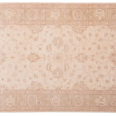 Afghan Chobi Ziegler 180x119 Handgeknüpft Teppich 120x180 Beige Orientalisch Kurzflor