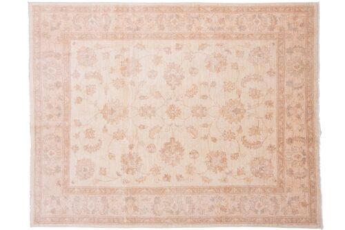 Afghan Chobi Ziegler 195x153 Handgeknüpft Teppich 150x200 Beige Orientalisch Kurzflor