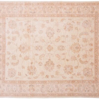 Afghan Chobi Ziegler 195x153 hand-knotted carpet 150x200 beige, oriental, short pile