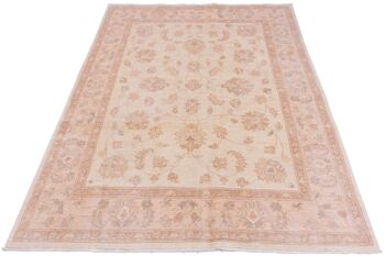 Tapis Afghan Chobi Ziegler 195x153 noué main 150x200 beige, oriental, poils courts 2