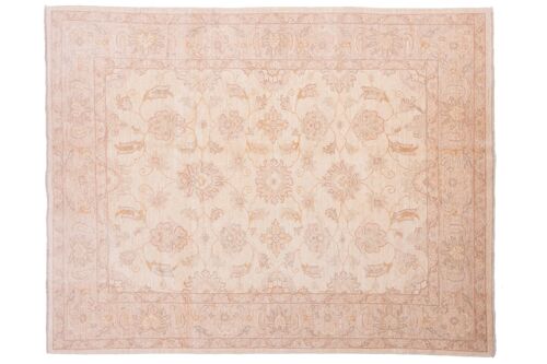 Afghan Chobi Ziegler 193x151 Handgeknüpft Teppich 150x190 Beige Orientalisch Kurzflor