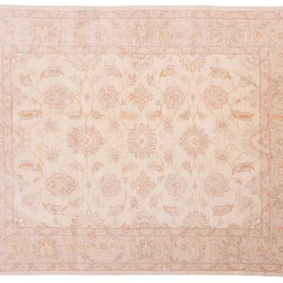 Afghan Chobi Ziegler 193x151 tappeto annodato a mano 150x190 beige, orientale, pelo corto