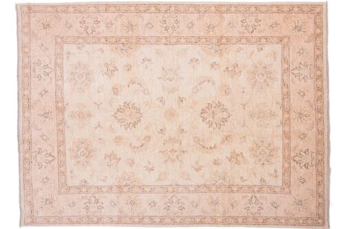 Afghan Chobi Ziegler 205x150 Handgeknüpft Teppich 150x210 Beige Orientalisch Kurzflor