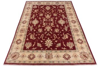 Tapis Afghan Chobi Ziegler 198x148 noué main 150x200 rouge oriental poil court 2