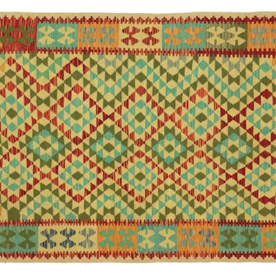 Afghan Maimana Kilim Colorful 226x152 Alfombra tejida a mano 150x230 Handcraft Orient Room