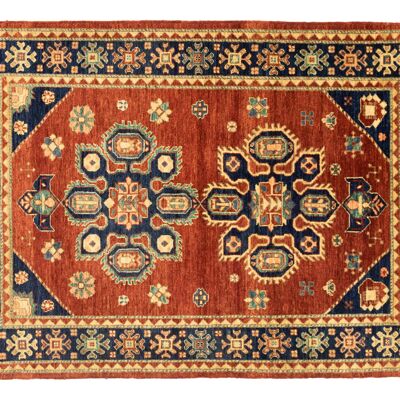 Afghan Chobi Ziegler 175x121 alfombra anudada a mano 120x180 rojo oriental pelo corto