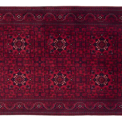 Tapis Afghan Belgique Khal Mohammadi 148x97 noué main 100x150 Marron Géométrique