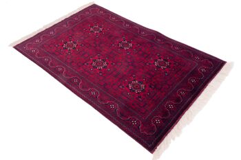 Tapis Afghan Belgique Khal Mohammadi 148x97 noué main 100x150 Marron Géométrique 4