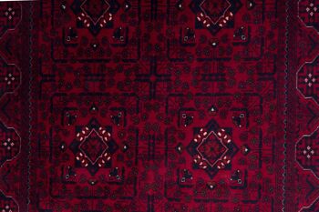 Tapis Afghan Belgique Khal Mohammadi 148x97 noué main 100x150 Marron Géométrique 5