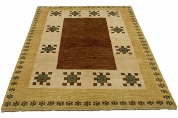 Tapis Afghan Modern Chobi Ziegler 206x159 noué main 160x210 multicolore géométrique 2