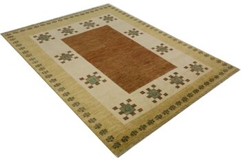 Tapis Afghan Modern Chobi Ziegler 206x159 noué main 160x210 multicolore géométrique 4