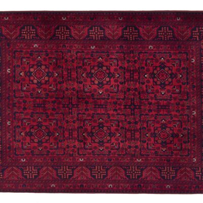 Afghan Belgique Khal Mohammadi 151x100 Handgeknüpft Teppich 100x150 Braun Geometrisch