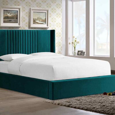 Timeo Bed Single Plush Velvet Green