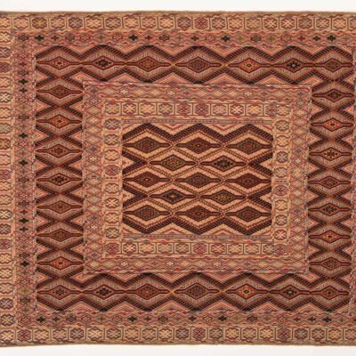 Afghan Mushwani Kelim 176x135 Handgewebt Teppich 140x180 Mehrfarbig Geometrisch Muster